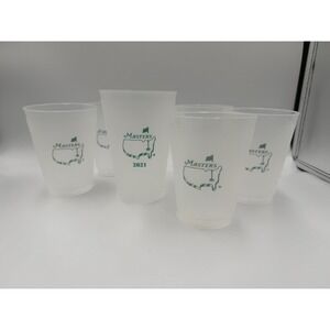Lot of 6 The Masters Augusta National Plastic Cups – One 2021 Masters Cup